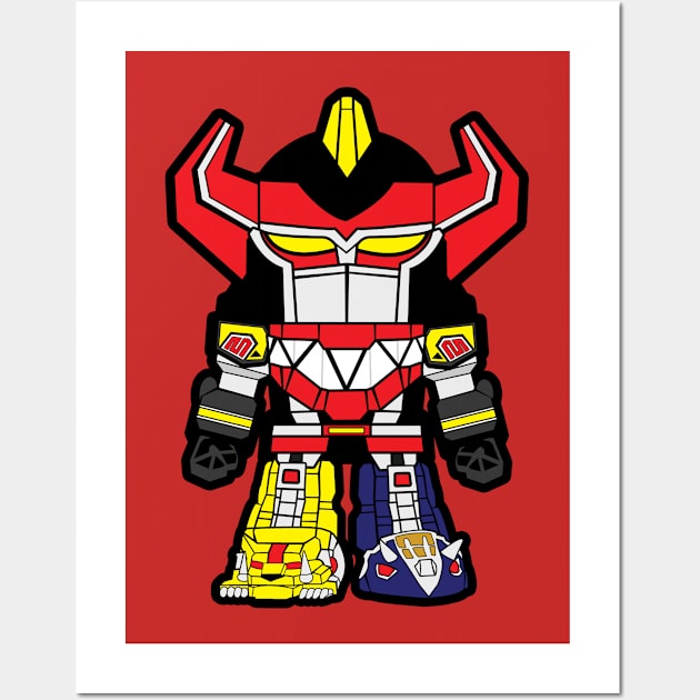 Megazord Chibi Wall Art by mighty corps studio